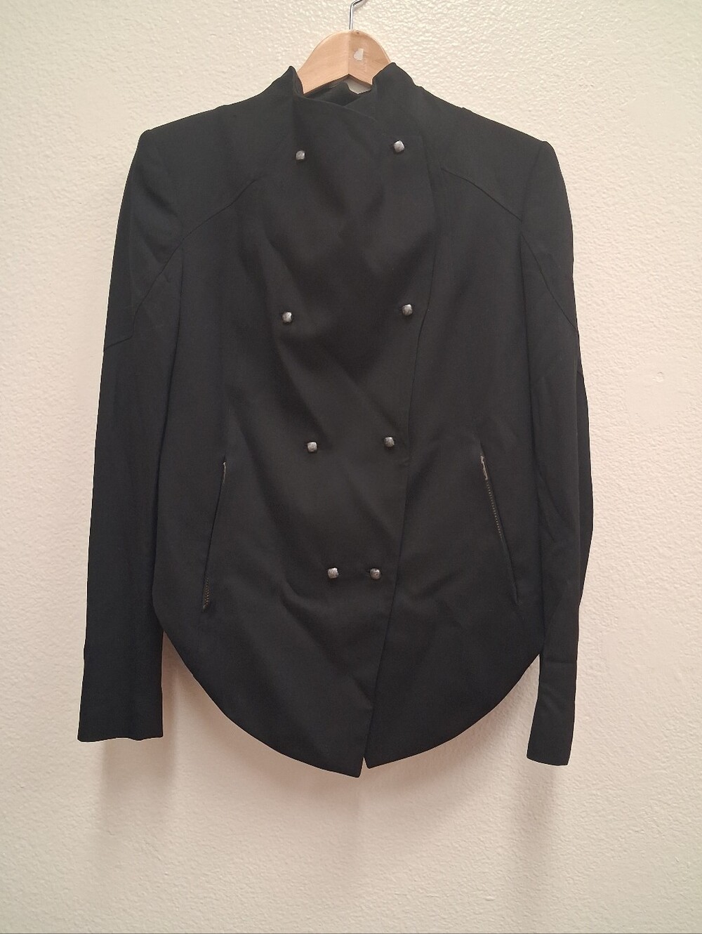 Helmut Lang AO7HW109 Double Breasted Smoking Wool Jacket Women’s Size 4